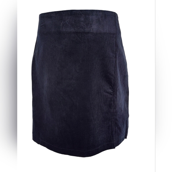 Timing, corduroy mini skirt womens Sz. S.M.L. black slit zipper new high waisted - Picture 9 of 15